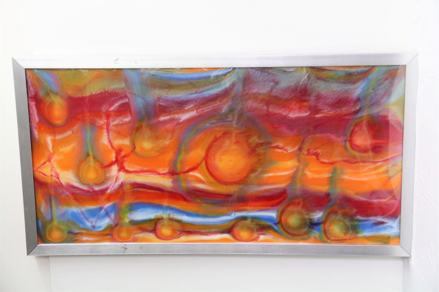 “Agent Orange” Abstract Resin Painting on Acrylic Substrate