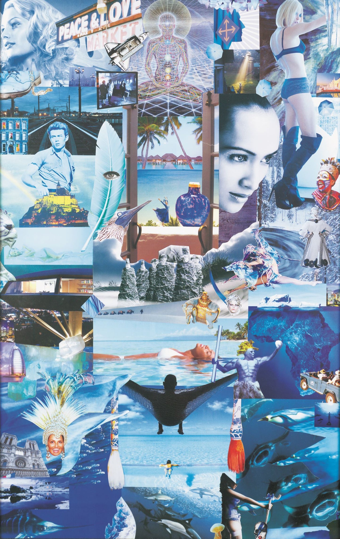 “CERULEAN SCENES” COLLAGE