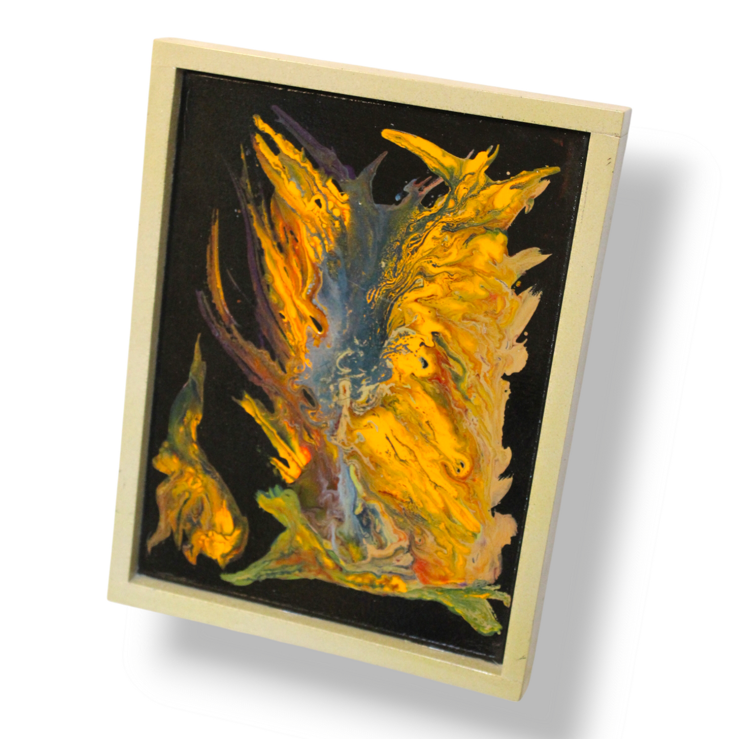 "Away From The Nest" enamel on canvas.