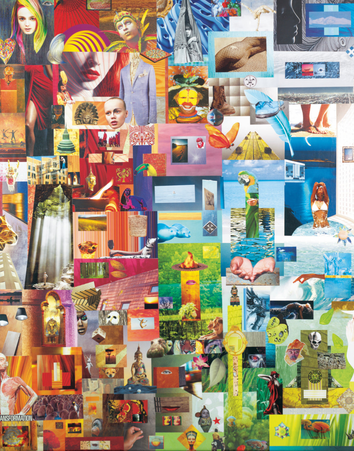 "Abstract color-themed" collage