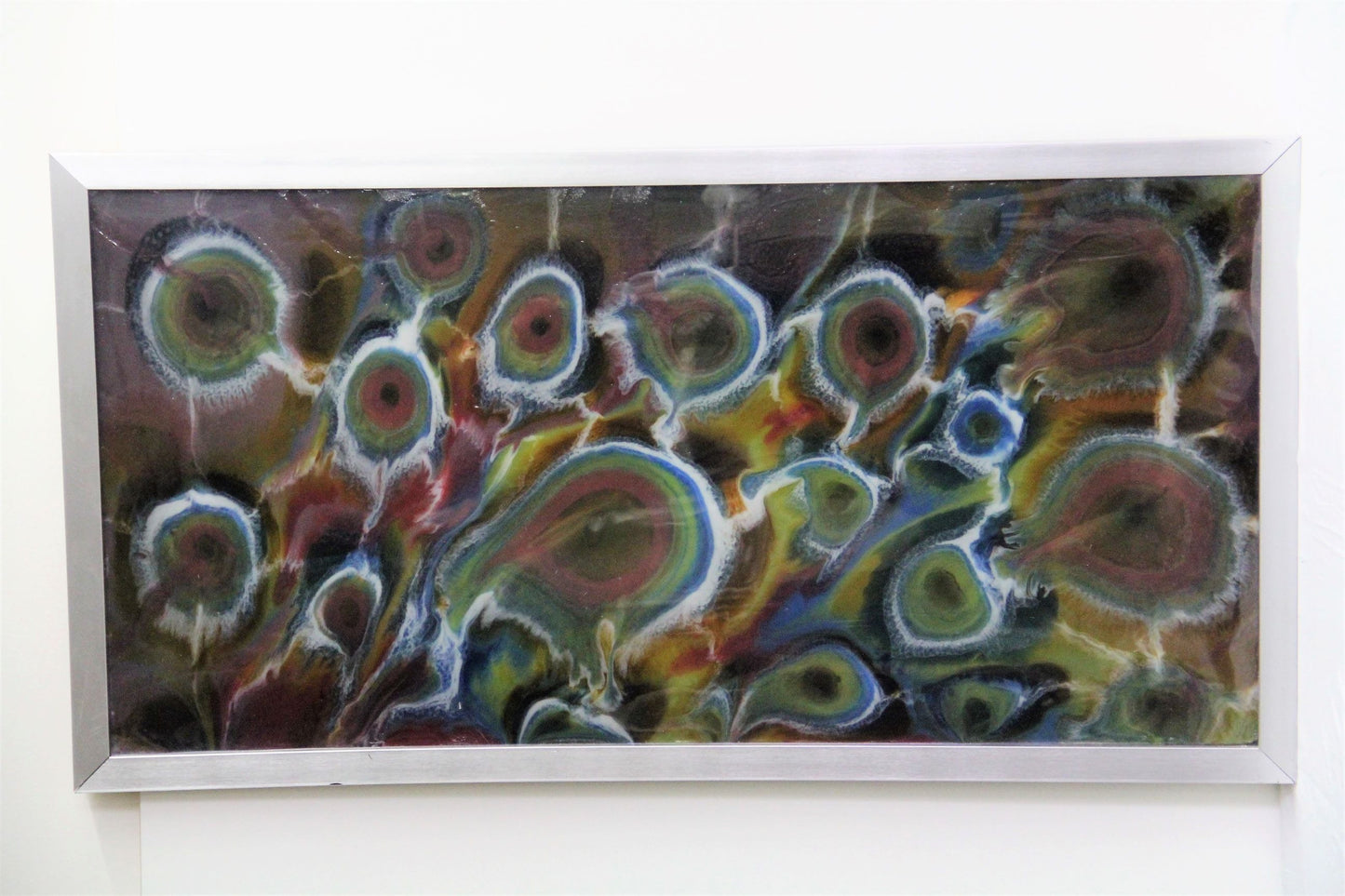 “Lavender Oceans” Abstract Resin Painting on Acrylic Substrate