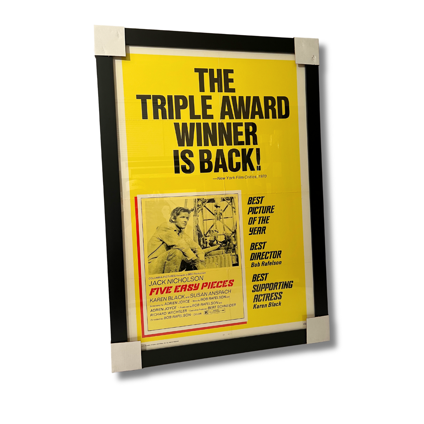 FIVE EASY PIECES (1970); Framed Film Poster