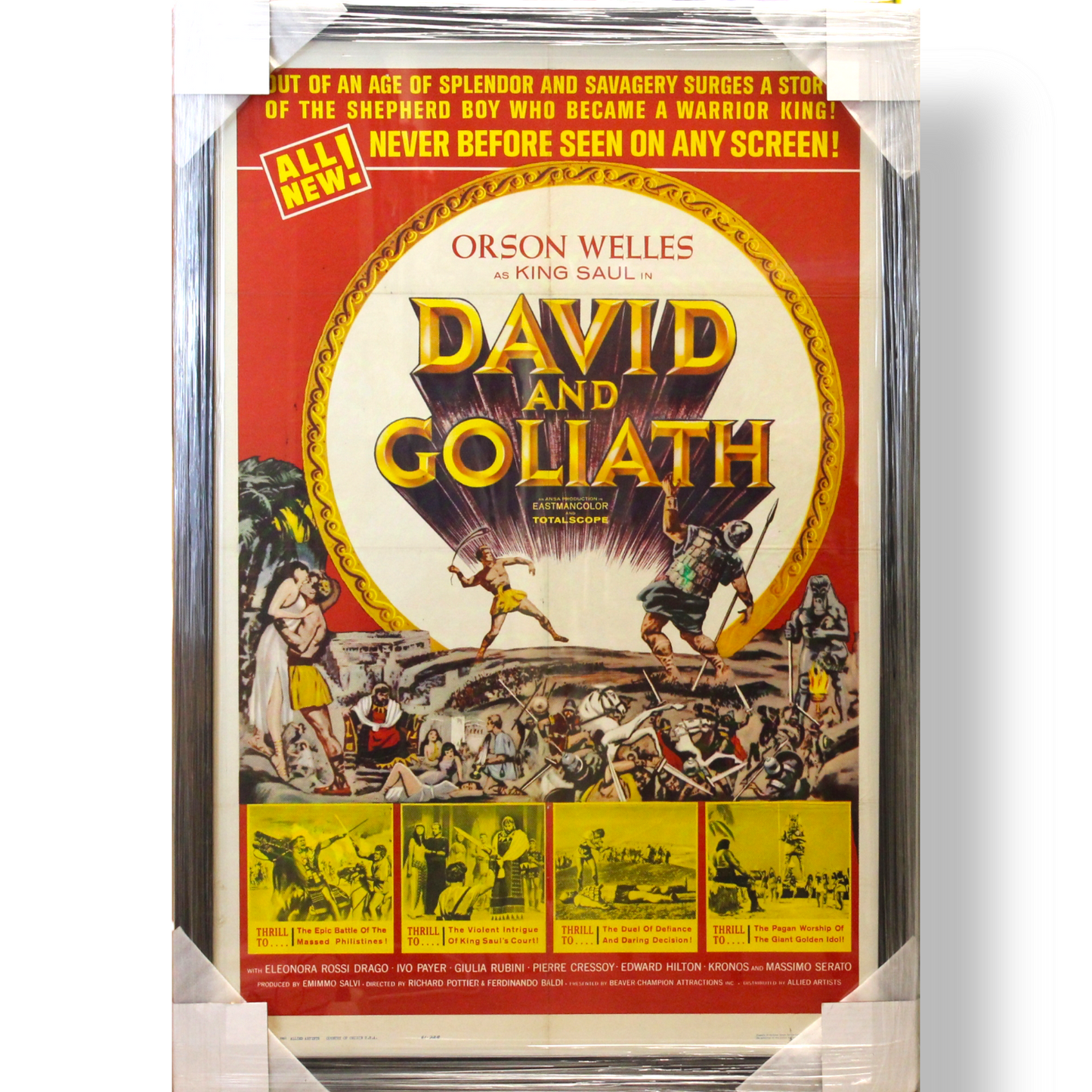David and Goliath (1960); framed film poster