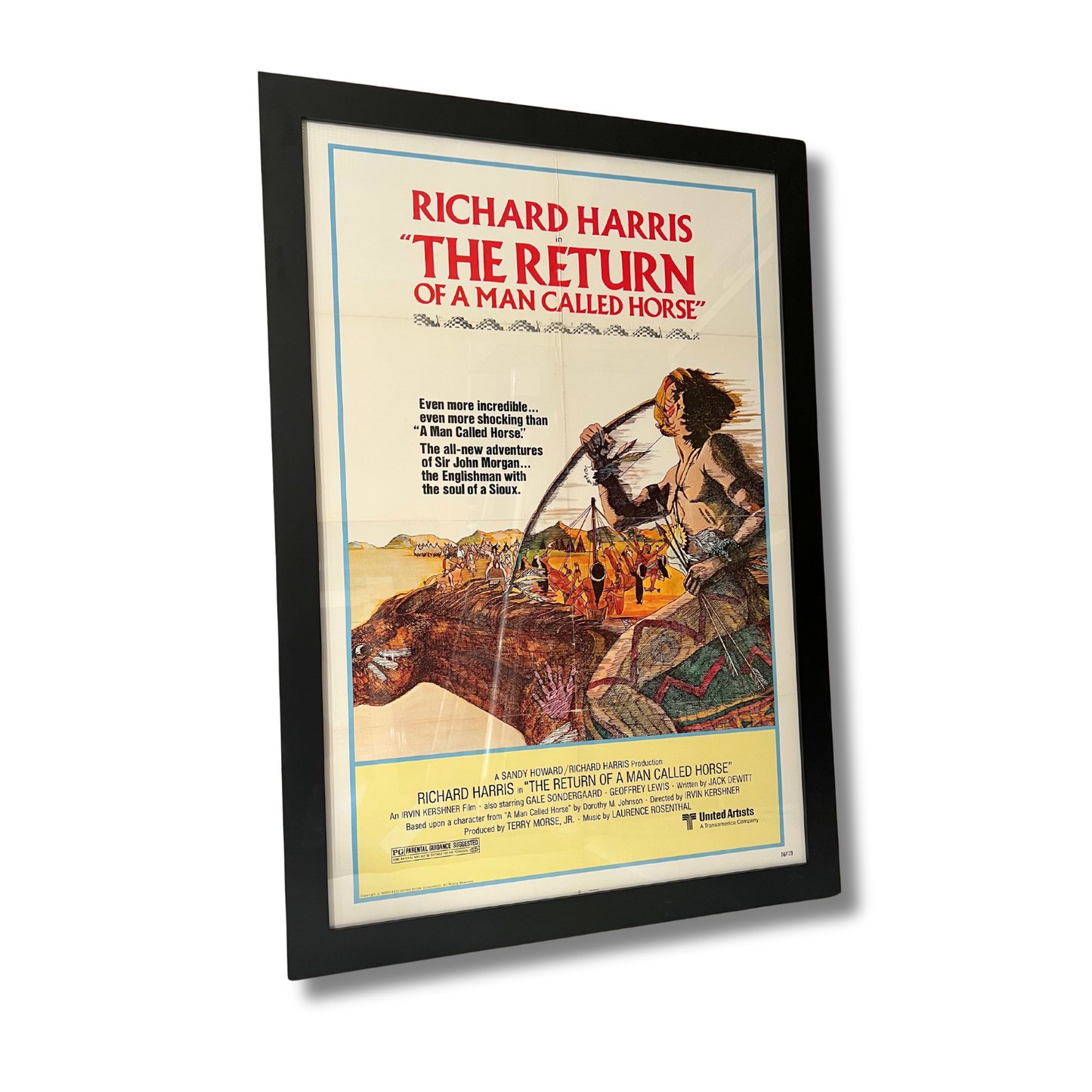 THE RETURN OF A MAN CALLED HORSE (1976 FILM); Framed Film Poster