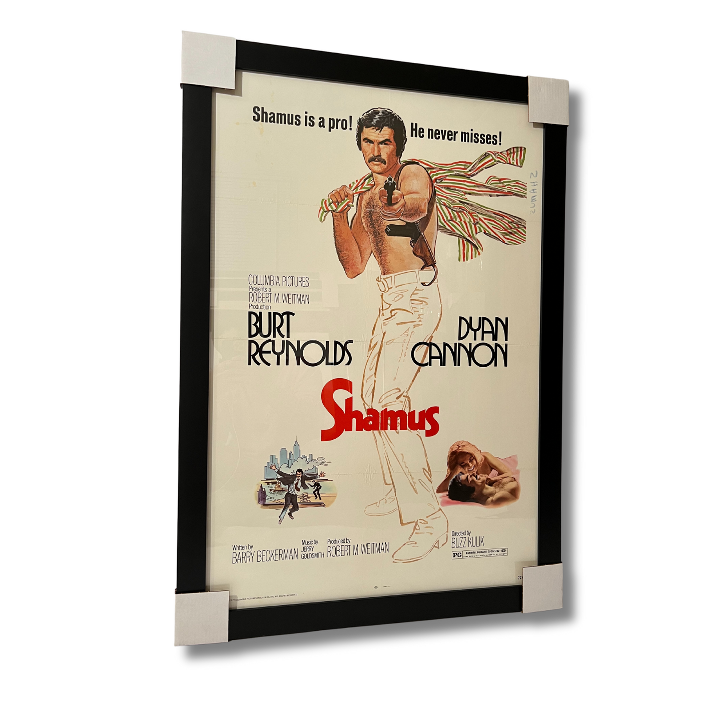SHAMUS (1973 FILM); Framed Film Poster