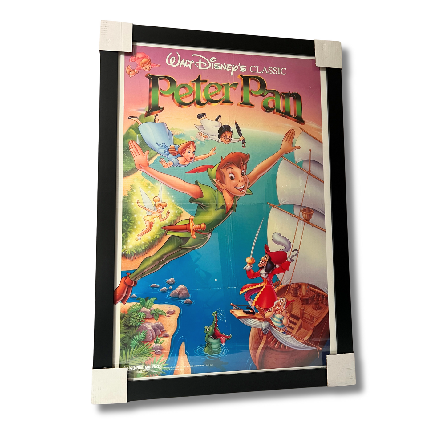 PETER PAN (1953 FILM); 1976 re-release; Framed Film Poster
