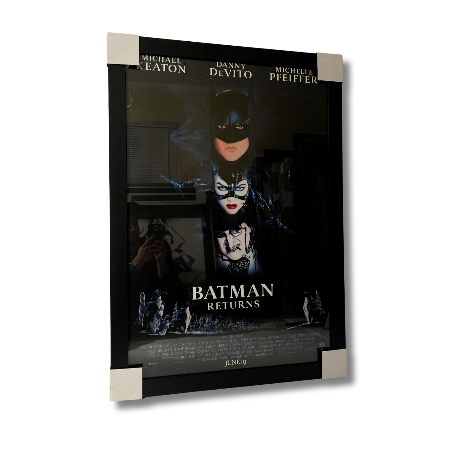 BATMAN RETURNS (1992 FILM); Framed Film Poster