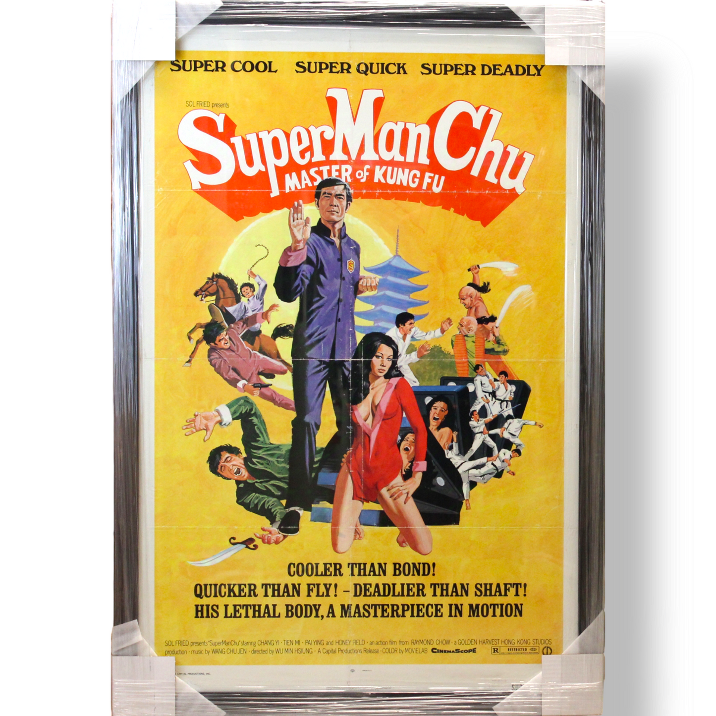 SUPERMAN CHU: MASTER OF KUNG FU (1973 FILM); framed film poster