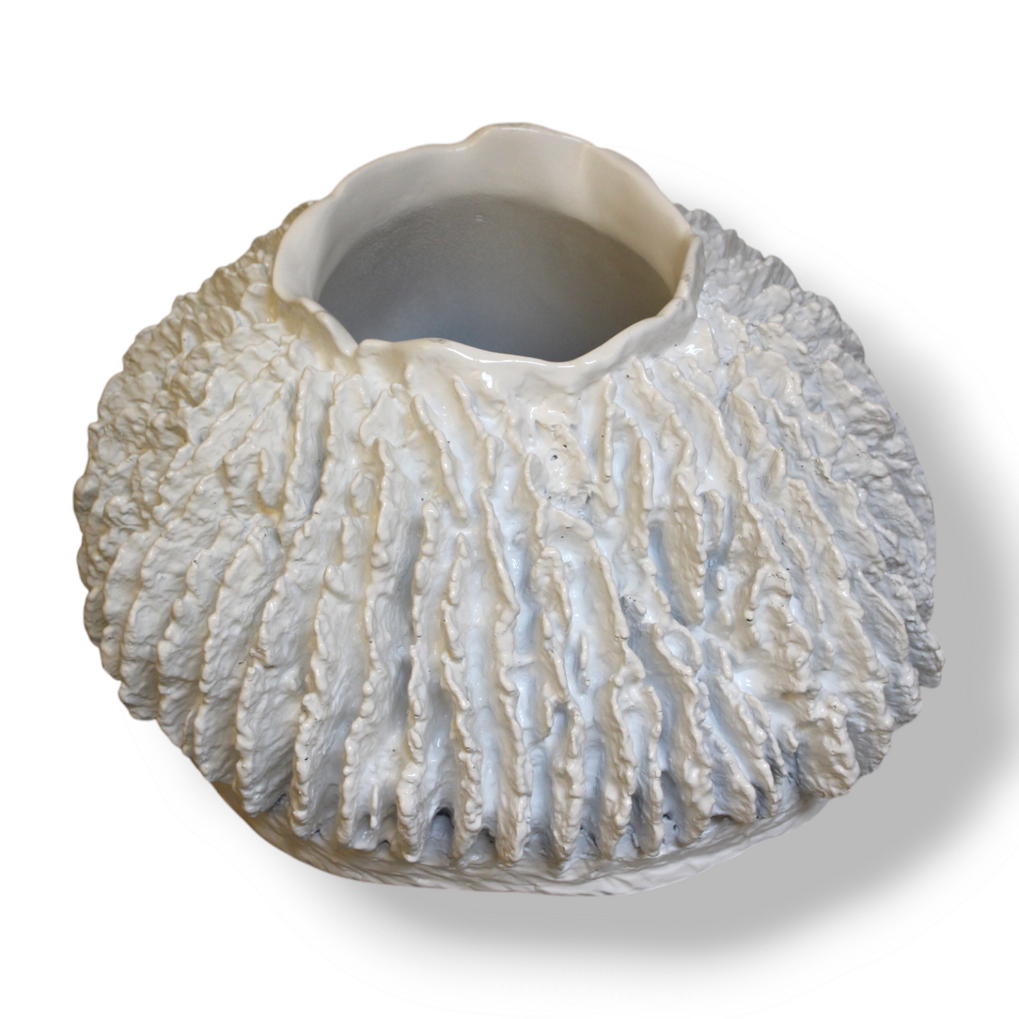 Full brilliant white opaque resin ocean sponge