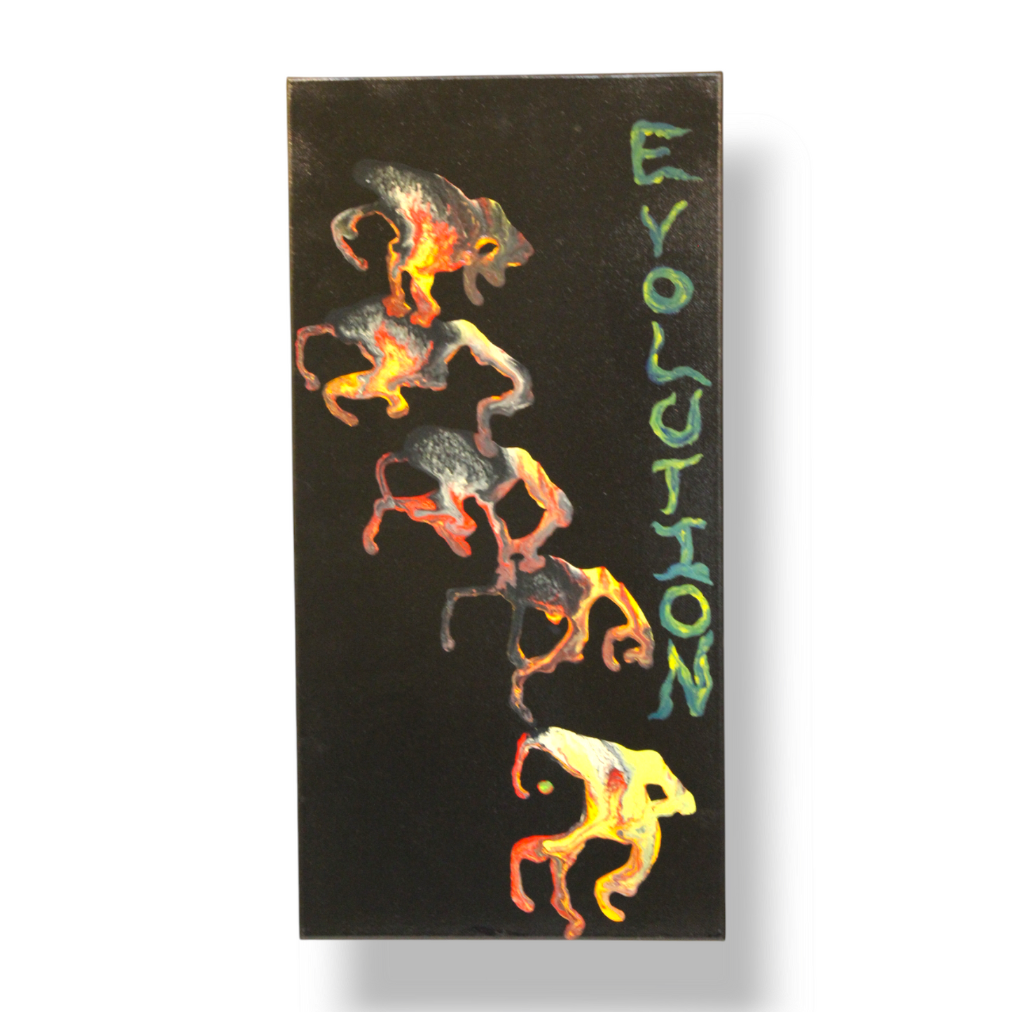 "Evolution" enamel on canvas