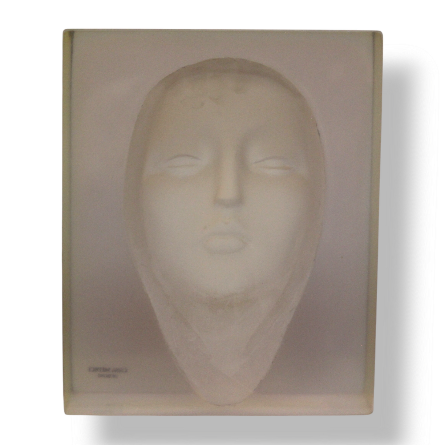 “Demi-Lady”  Bas  Relief  in  Resin  Block