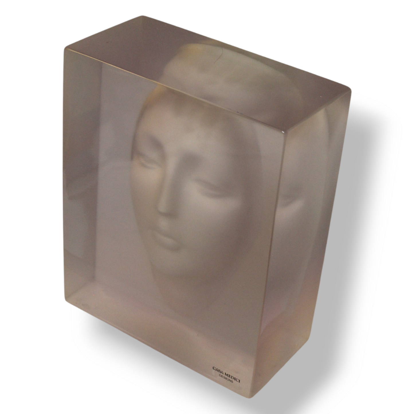 “Demi-Lady”  Bas  Relief  in  Resin  Block
