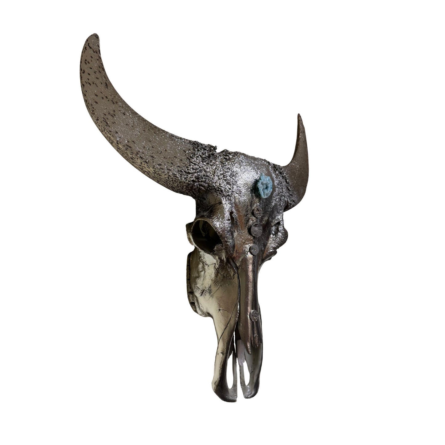 Silver Longhorn Skull