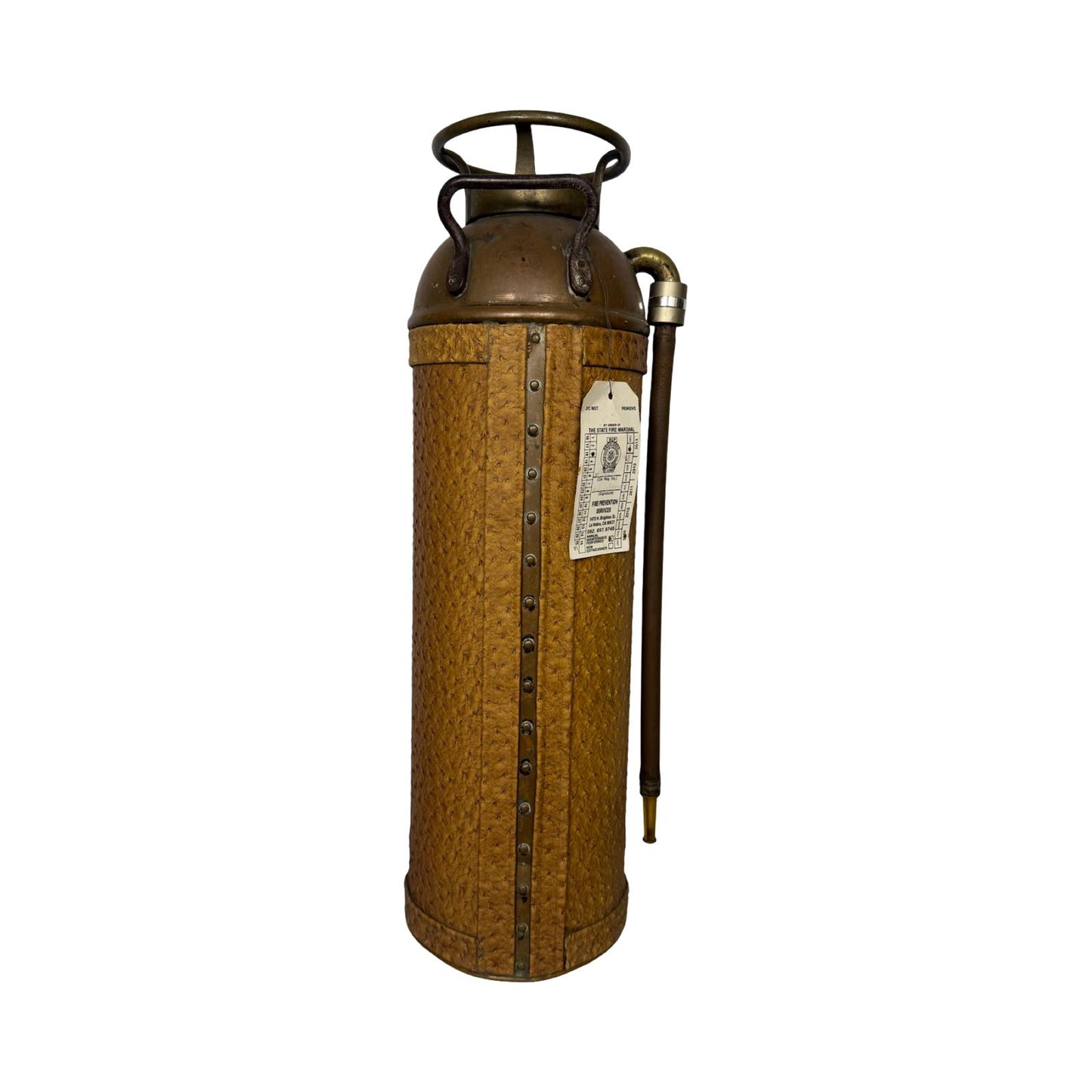 Ostrich Decorated Antique Fire Extinguisher
