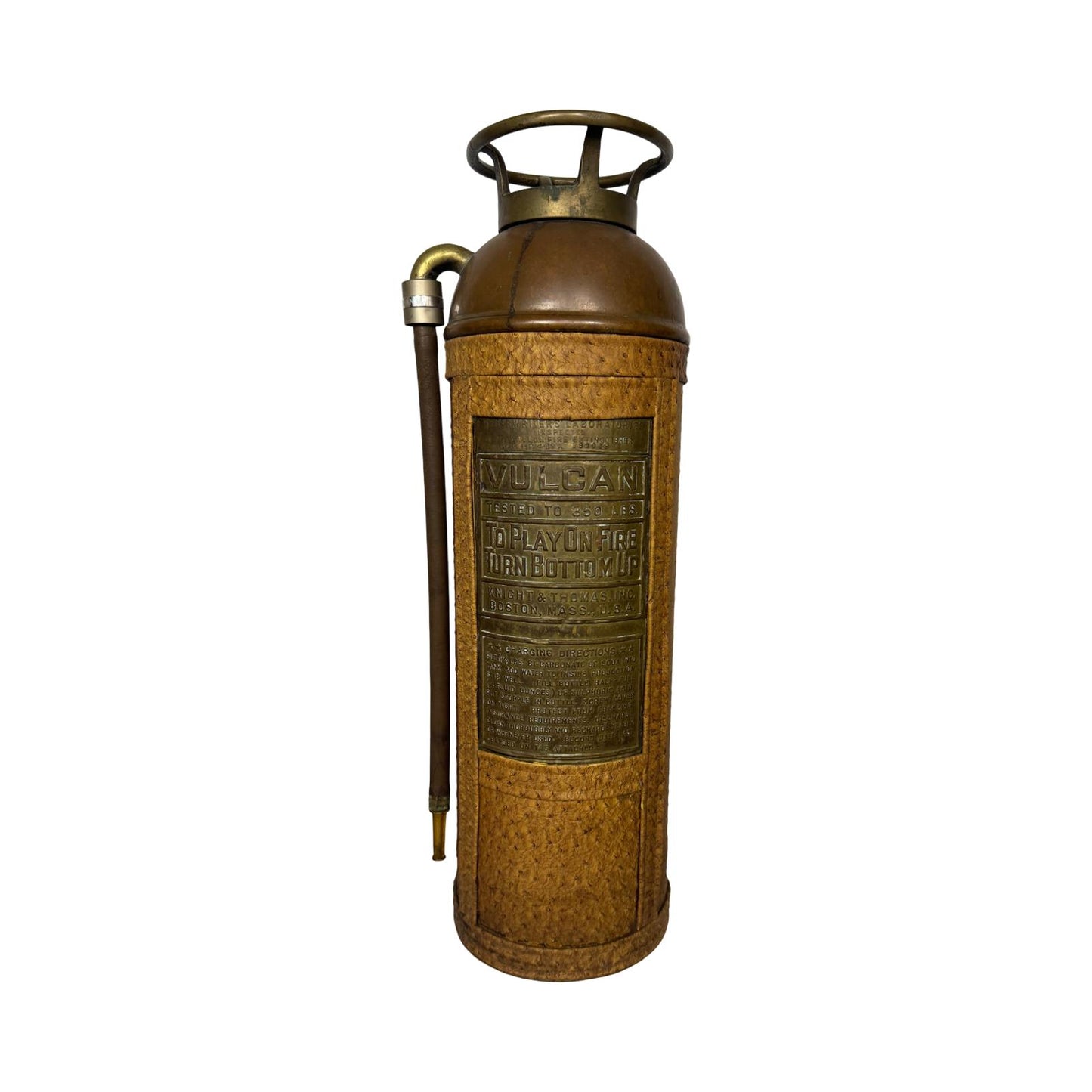 Ostrich Decorated Antique Fire Extinguisher