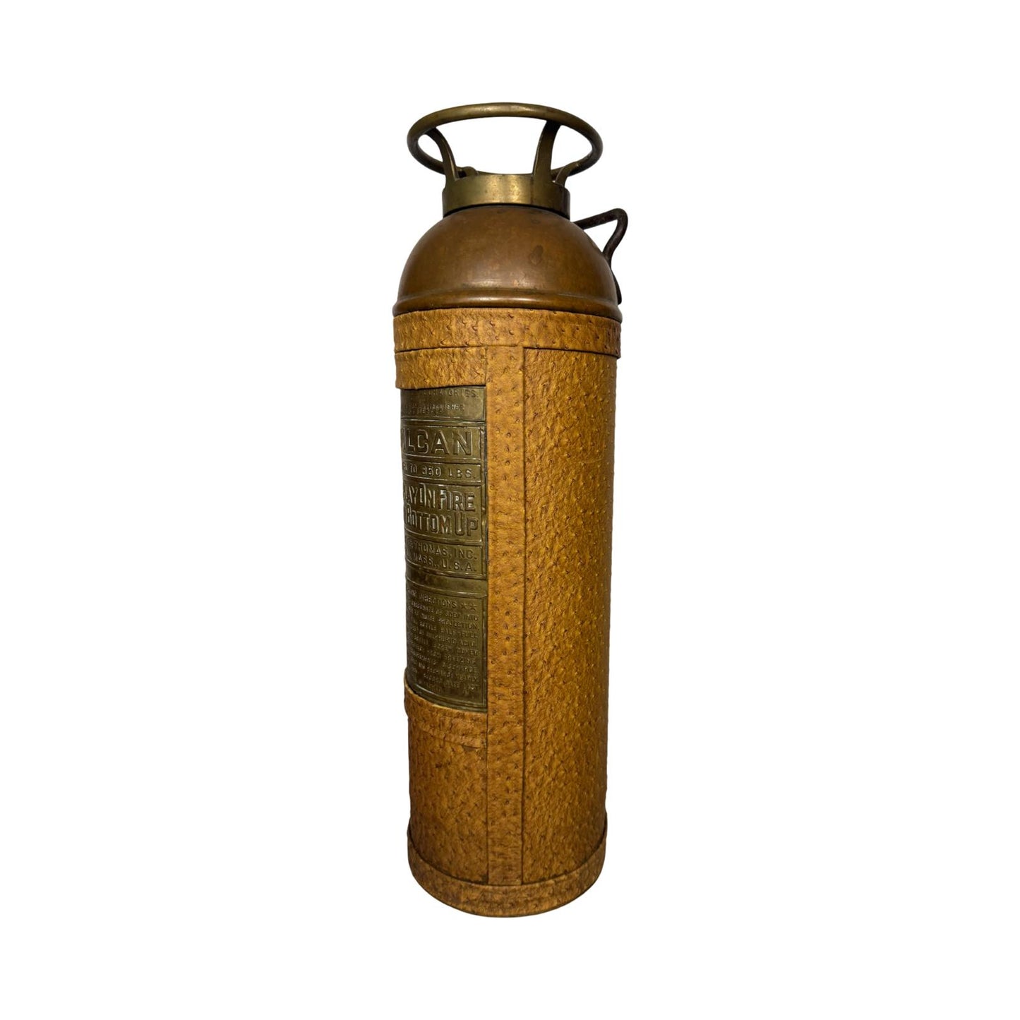 Ostrich Decorated Antique Fire Extinguisher