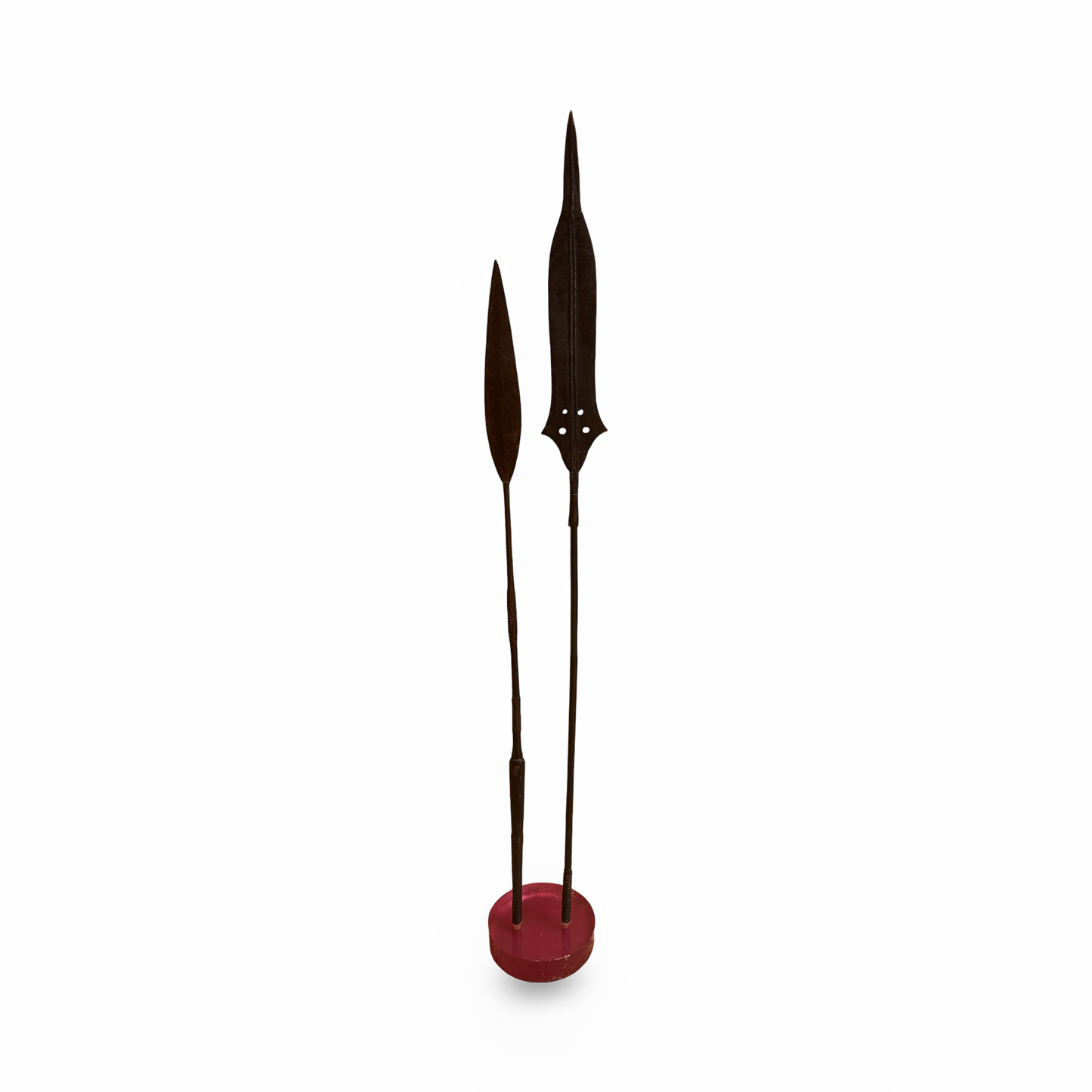 "Spears in resin"