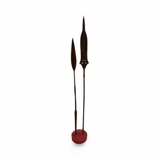 "Spears in resin"