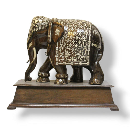 19th Century Anglo-Indian Rosewood Elephant