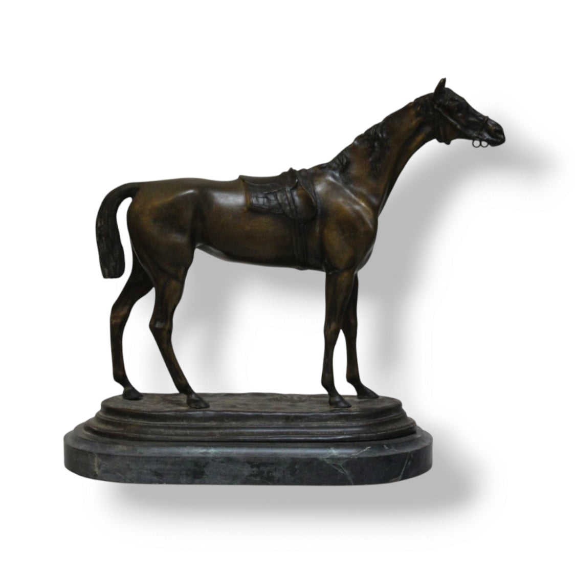 A Pair of Bronze Stallions
