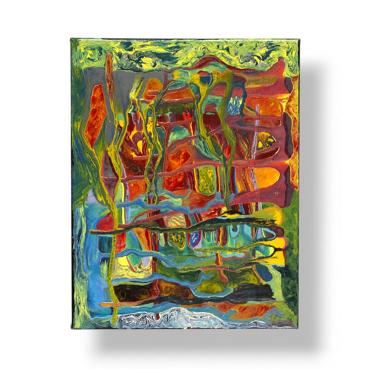 Labyrinth: Enamel on Canvas