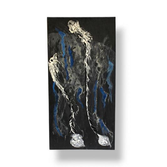 Fanfin Angler Fish Deep Dive: Enamel on Canvas
