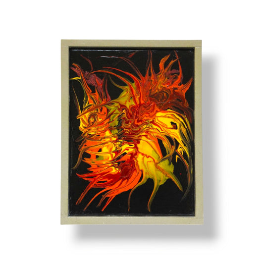 Badger on Fire: Enamel on Canvas