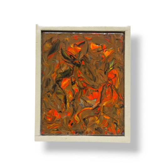 Earthworm: Enamel on Canvas