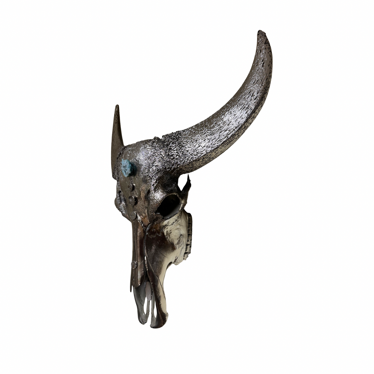 Silver Longhorn Skull