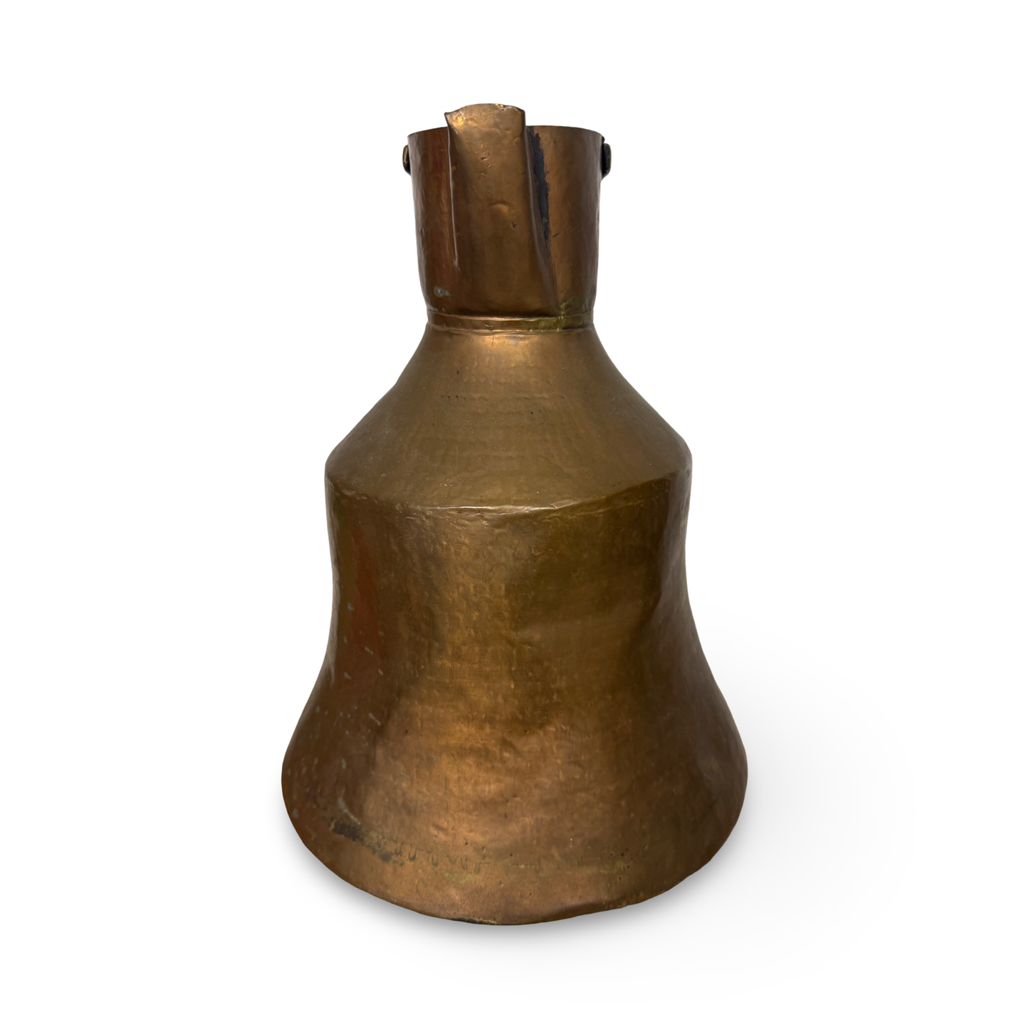 Antique 19th Century Turkish Hand-Hammered Copper Lidded Pitcher Jug