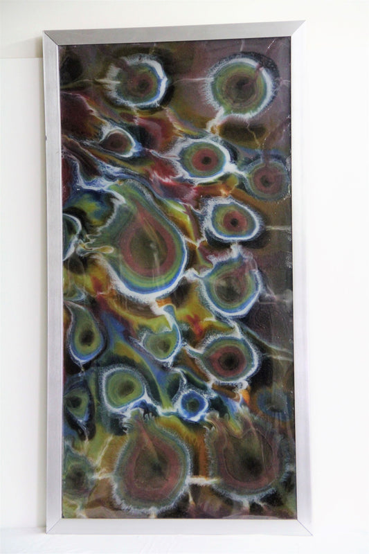 “Lavender Oceans” Abstract Resin Painting on Acrylic Substrate