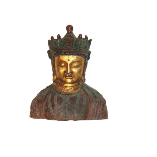 Metal Multi-Colored Kwan Yin Bust