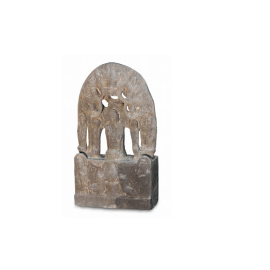 Multi-Deity Buddhist Stone Relief