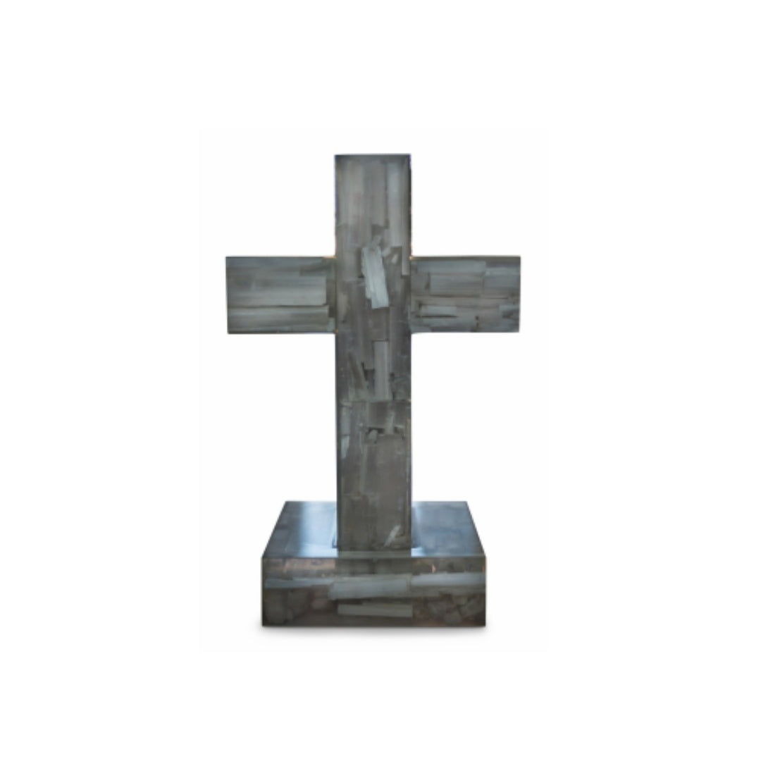 “Testament” Selenite & Resin Cross
