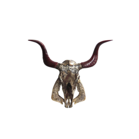 “Sanskrit Bull Skull” Hanging Wall Art