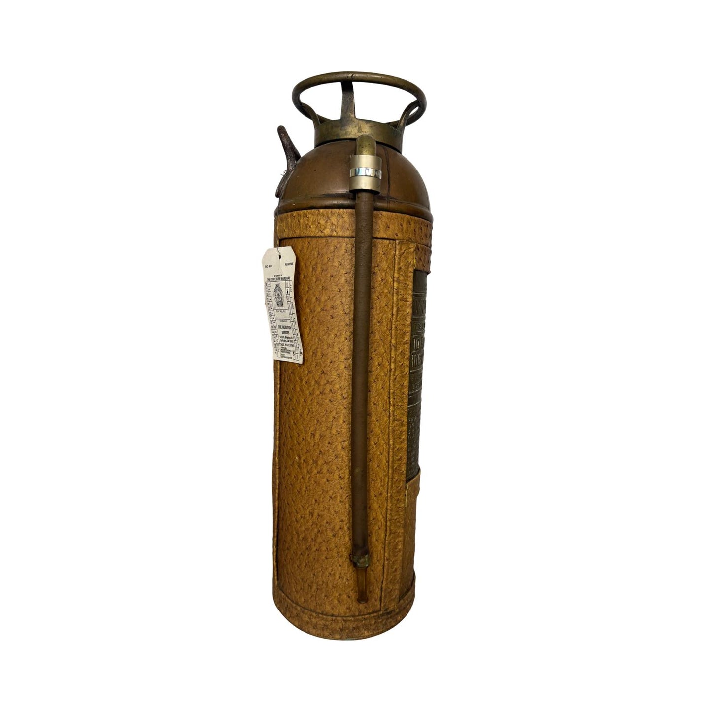 Ostrich Decorated Antique Fire Extinguisher