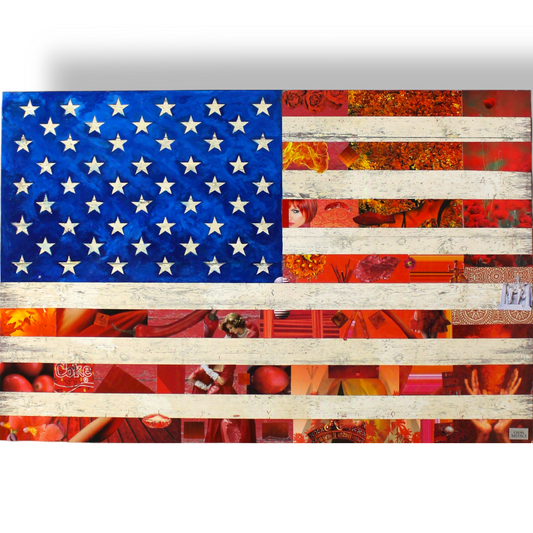 Collaged Stars & Stripes