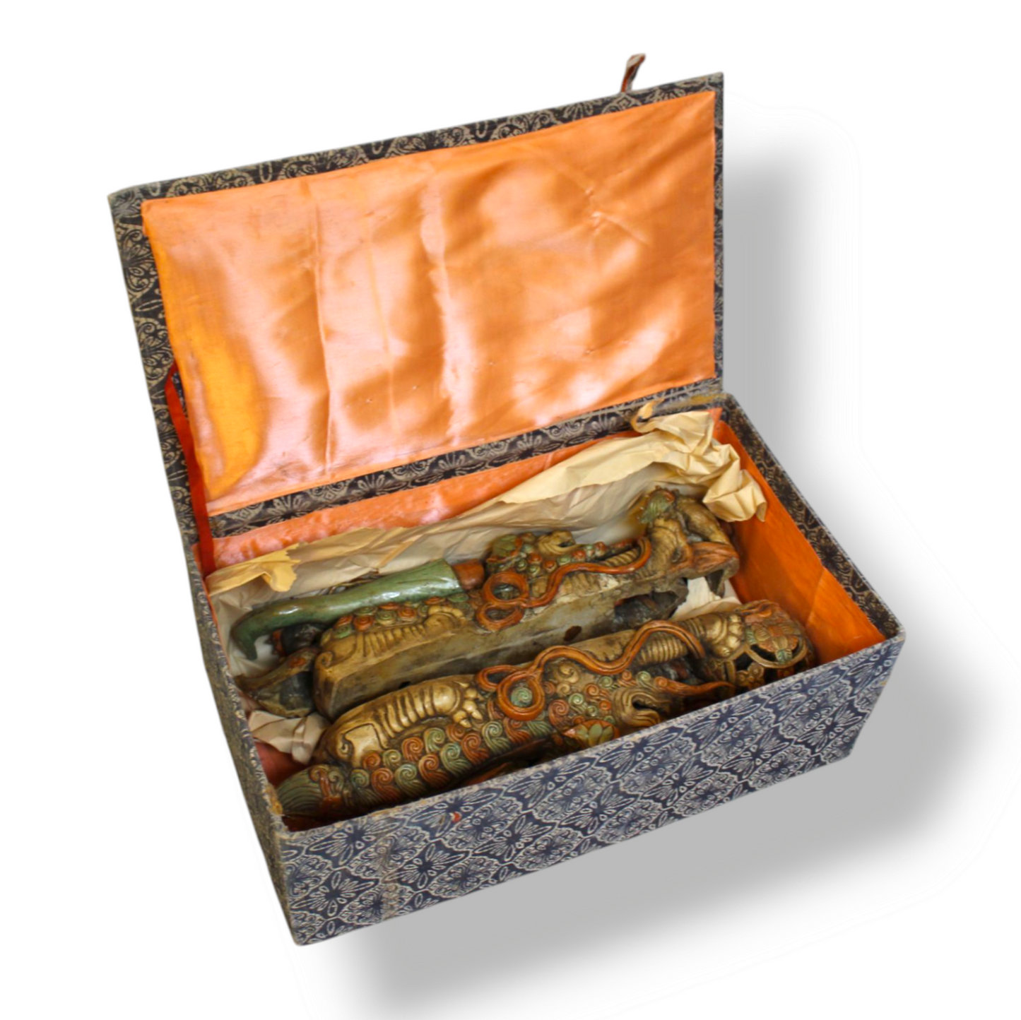 Mid-century Chinese ceramic Foo Dogs