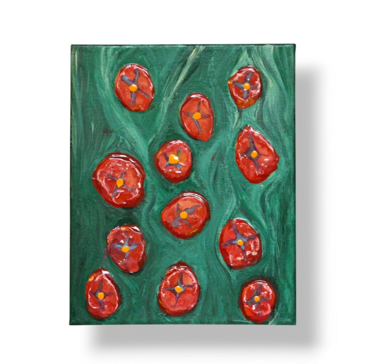 Anemones: Enamel on Canvas