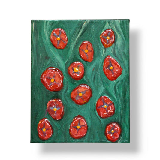 Anemones: Enamel on Canvas