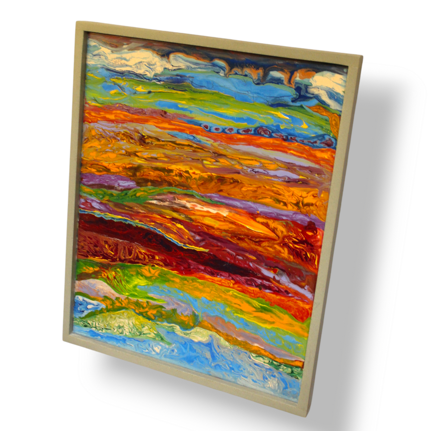 Earth Layers: Enamel on Canvas by Tal McAbian