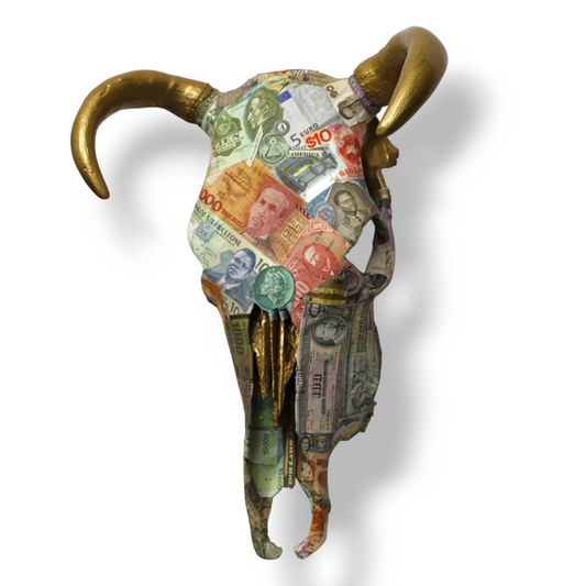 “Currency Exchange”- “Globalization” Skull