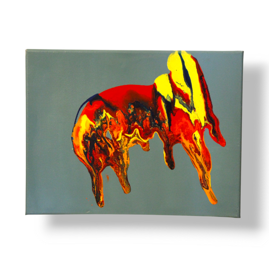 St. Bernard: Enamel on Canvas by Tal McAbian