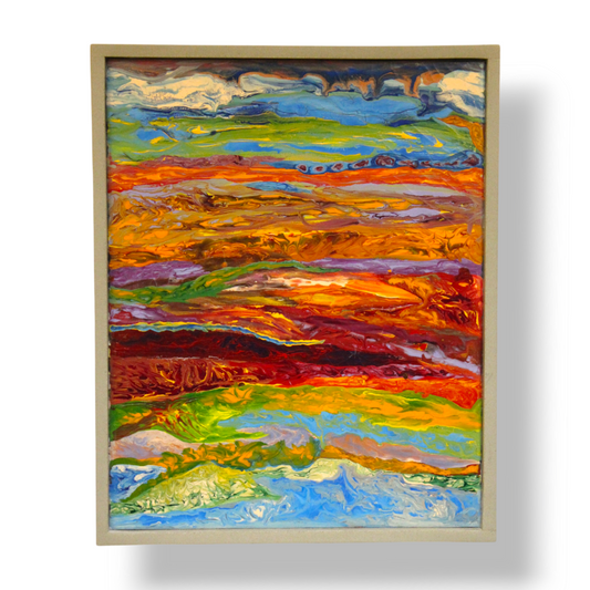 Earth Layers: Enamel on Canvas by Tal McAbian