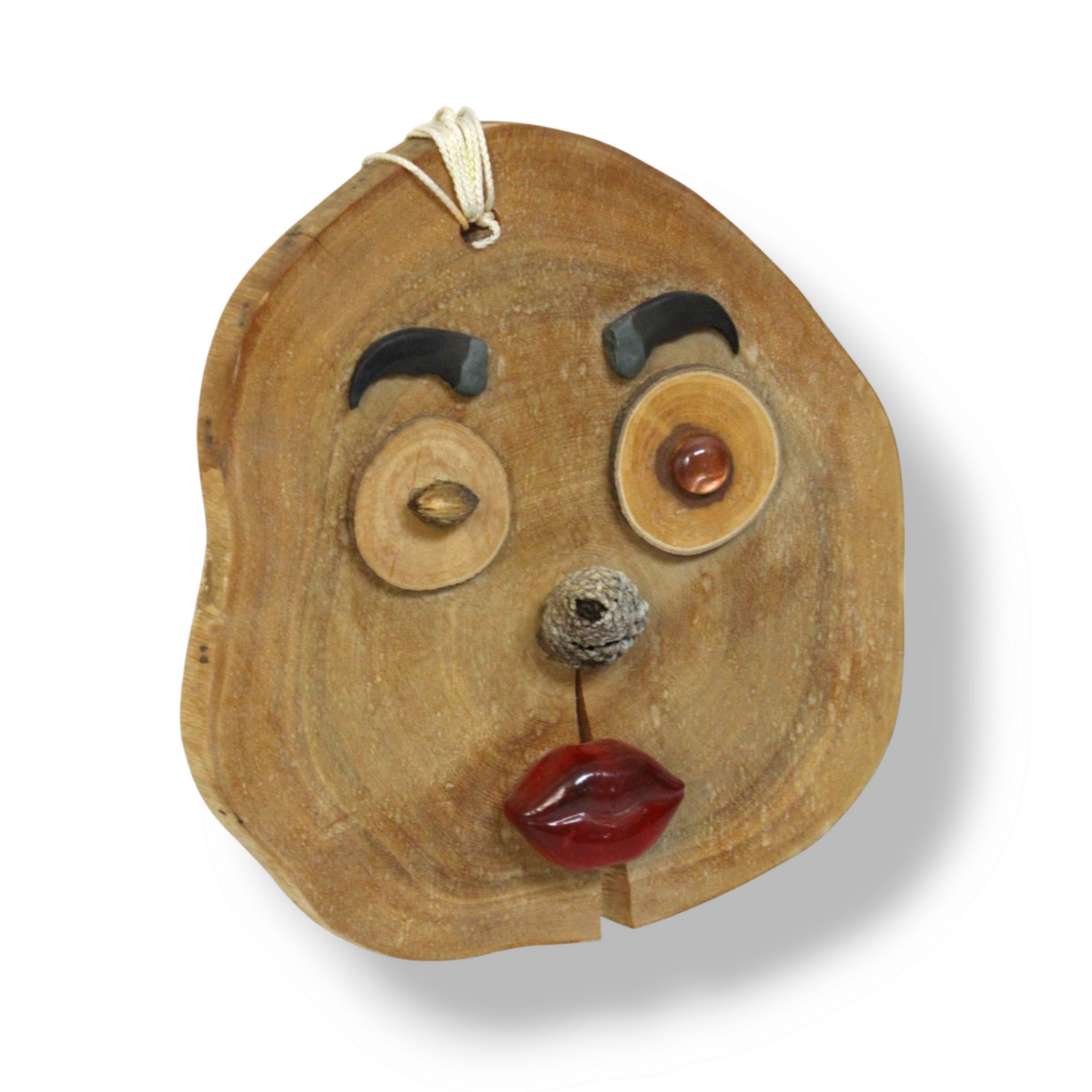 Kisses”- A whimsical wall-hanging tree slab