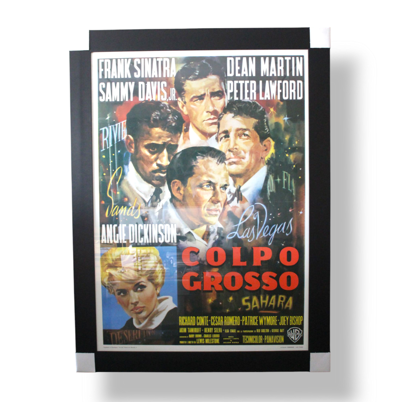 Vintage Italian Movie Poster – “Colpo Grosso”, 1960 (the original "Ocean's 11"); Framed Film Poster