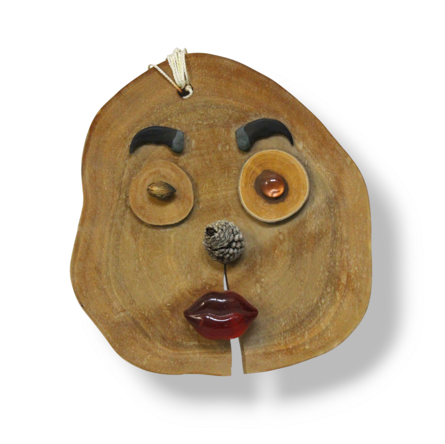 Kisses”- A whimsical wall-hanging tree slab