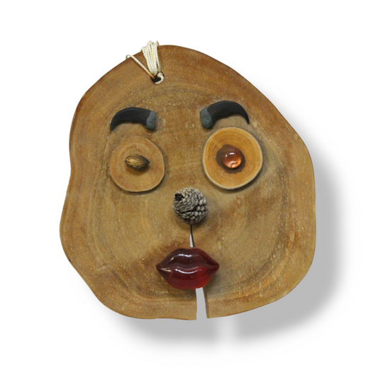 Kisses”- A whimsical wall-hanging tree slab