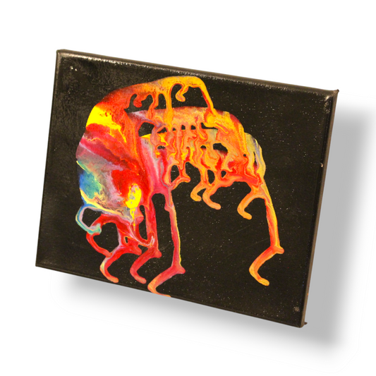 Caterpillar: Enamel on Canvas by Tal McAbian