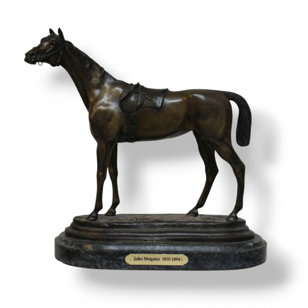 A Pair of Bronze Stallions
